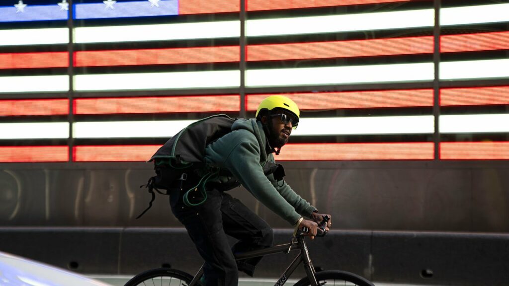 Bike Messenger in New York City