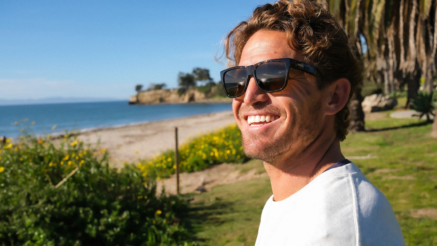 Smith Surf athlete Yadin Nicol wearing prescription sunglasses.